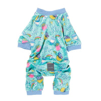 FuzzYard Dog Apparel Sz 4 Wakey Wakey Soft Plush Blue Dog Pajamas