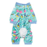 FuzzYard Dog Apparel Wakey Wakey Soft Plush Blue Dog Pajamas