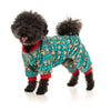 Christmas Disco Deers Green Holiday Dog Pajamas