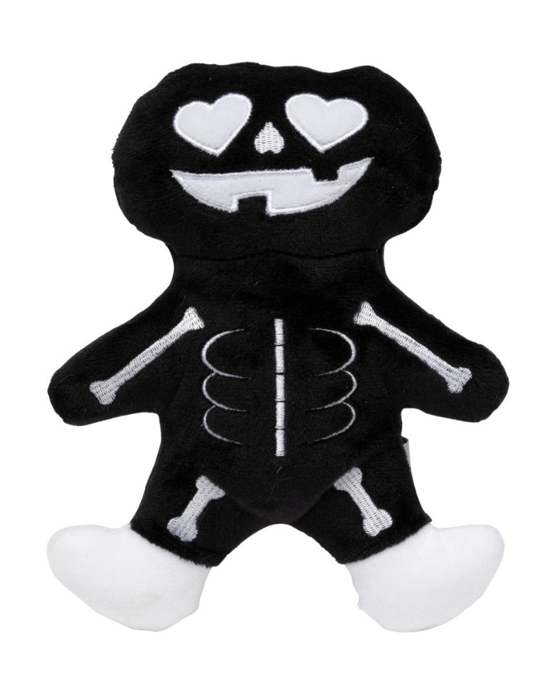 Halloween X-Ray Pumpkin Skeleton Plush Squeaky Dog Toy