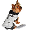 Doggie Design, Inc. Jackets-Coats Grey Herringbone Dog Harness Coat with Matching Leash