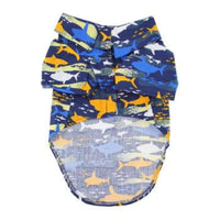 Doggie Design, Inc Dog Apparel XL Hawaiian Island Sharks Camp Dog Shirt