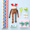 Holiday Crinkle Reindeer Christmas Plush Squeak Dog Toy - 2 Sizes
