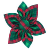 Huxley & Kent Bow Tie Scottish Check Holiday Colors Pinwheel Flower Pet Collar Attachment - Sm