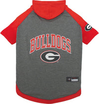 Georgia Bulldogs Red/Grey Hoodie Dog Tee