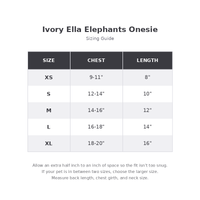 Ivory Ella Elephants Charcoal Grey Onesie Pet Pajamas/Jumper