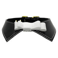 Mirage Pet Products Collars Blk / 10" Johnny Patent Bow Dog Collar - 2 Colors