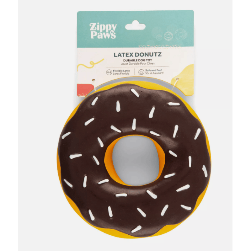Zippypaws dog toys Choc Latex Donutz Dog Toy in 3 Colors