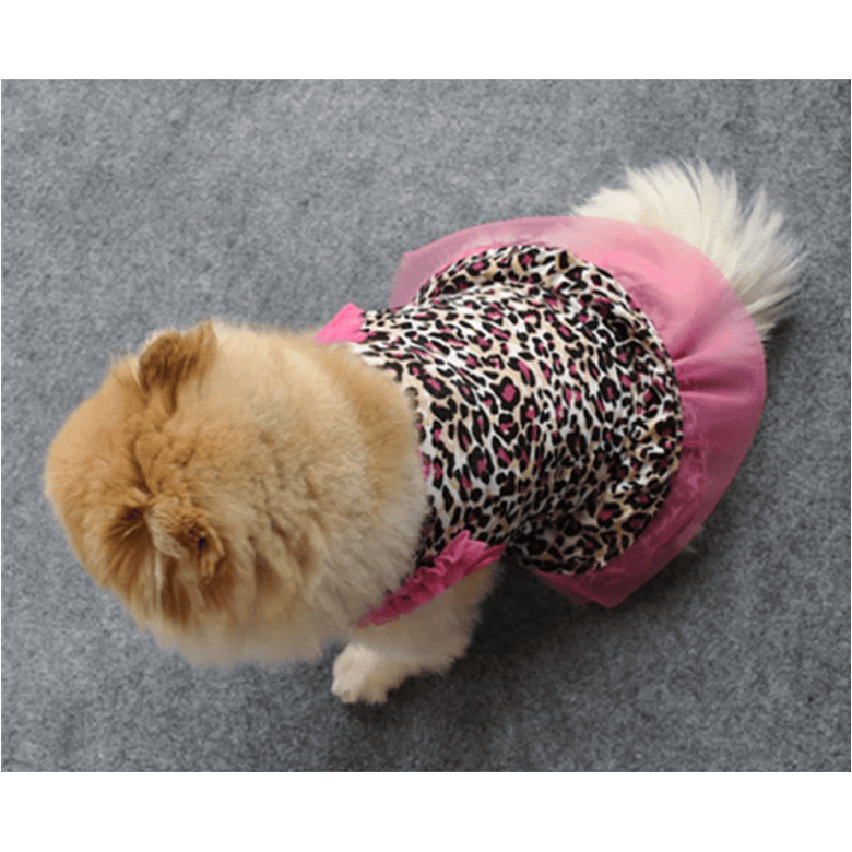 AE dog apparel Hot Pink Leopard Dog Dress