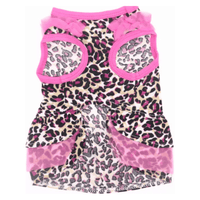 AE dog apparel Hot Pink Leopard Dog Dress