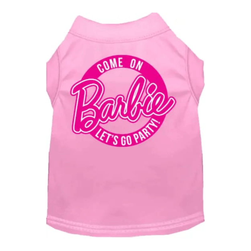 Mirage Pet Products dog apparel Come on Brbie Let's Go Party Dog Tee!