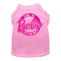 Mirage Pet Products dog apparel Come on Brbie Let's Go Party Dog Tee!