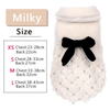 AE Jackets Sequin White Winter Faux Fur with Bow Pet Coat