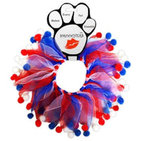 Mirage Pet Products Collars S Patriotic Red, White and Blue Fuzzy Pet Smoochers