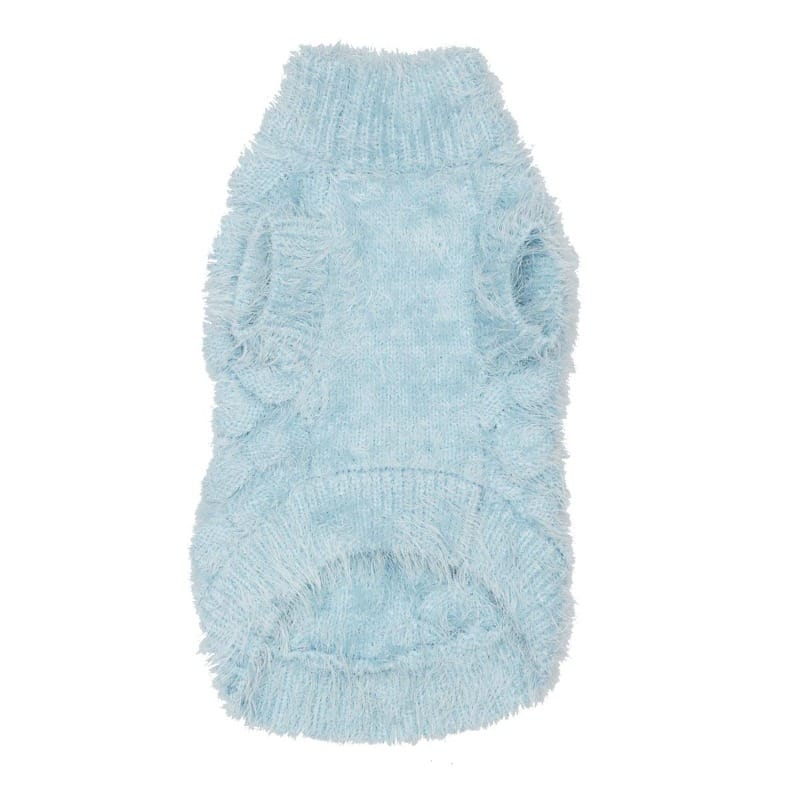 Barker's Bowtique Sweaters Blossom Dog Sweater in Blue, Grey & Pink