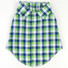 The Worthy Dog Collared Shirts XL Navy & Green Plaid Collard Dog Shirt - Only Available in Size XL