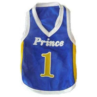Puppe Love / PamPet USA dog apparel SZ 0 Blue Prince Number 1 Pet Jersey