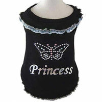 Puppe Love / PamPet USA dog apparel Blue / 0 Butterfly Princess Dog Blouse - Pink or Blue