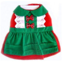 Puppe Love / PamPet USA Dresses SZ0 Christmas Lace Trimmed Pet Dress