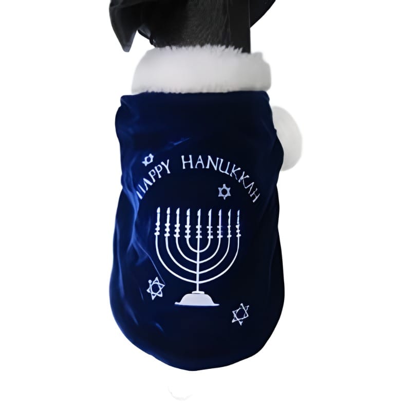 Puppe Love / PamPet USA dog apparel Happy Hanukkah Pet Coat