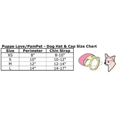 Puppe Love / PamPet USA Hats Betty Bp Black Dog Cap