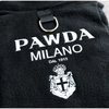 AE - PETCIRCLE dog apparel Pawda Milano Black Fleece Pull Over for Pets