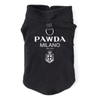 AE - PETCIRCLE dog apparel XS Pawda Milano Black Fleece Pull Over for Pets