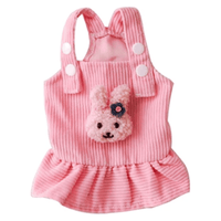 AE dog apparel PNK / SM Corduroy Easter Bunny Spring Dog Dress - Yellow or Pink
