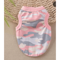 AE - PETCIRCLE dog apparel Pink / XS Camo Pet Tee - Blue, Black, and Pink