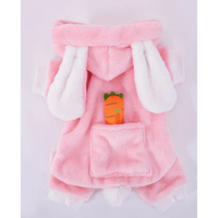 AE Dog Apparel Pink / SM Fleece Bunny Dog Costume in Pink or White