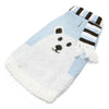 Winter Polar Bear Stripe Scarf Light Blue Warm Dog Sweater - 2XL only