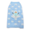 Snowman & Snowflakes Winter Holiday Warm Blue Dog Sweater