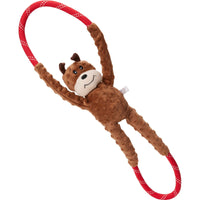 Holiday RopeTugz Reindeer Christmas Plush Squeaky Tug Dog Toy