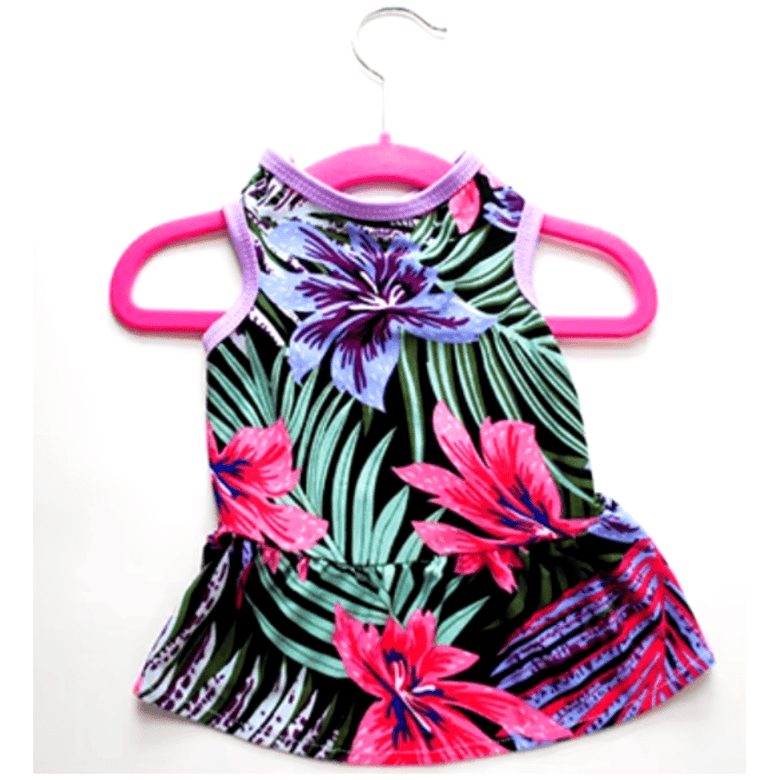 AE DRESSES Purple / XS Flower Spring Pet Dresses in Various Styles