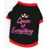 AE dog apparel XS Queen Of Everything Black Dog Tee