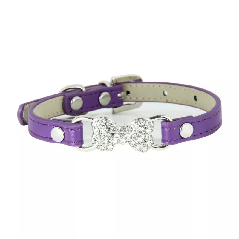 Mirage Pet Products Collars Prpl / XS Bling Bone Dog Collar