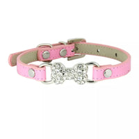 Mirage Pet Products Collars LtPk / XS Bling Bone Dog Collar