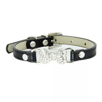 Mirage Pet Products Collars Blk / XS Bling Bone Dog Collar