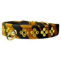 Mirage Pet Products 10" Mirage Pet Products - Sahara Animal Tiger Print Dog Collar