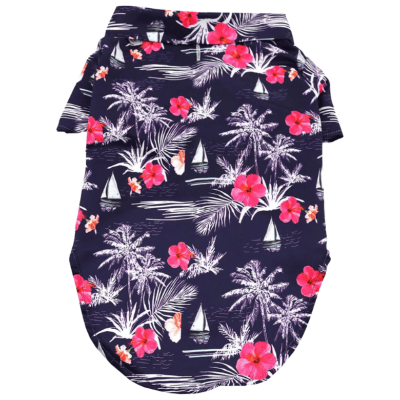 Doggie Design, Inc Dog Apparel M Hawaiian Moonlight Sails Camp Dog Shirt