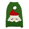 Santa Face Christmas Holiday Warm Green Dog Sweater