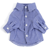 AE dog apparel XS Long Sleeve Blue Stripe Collared Dog Shirt