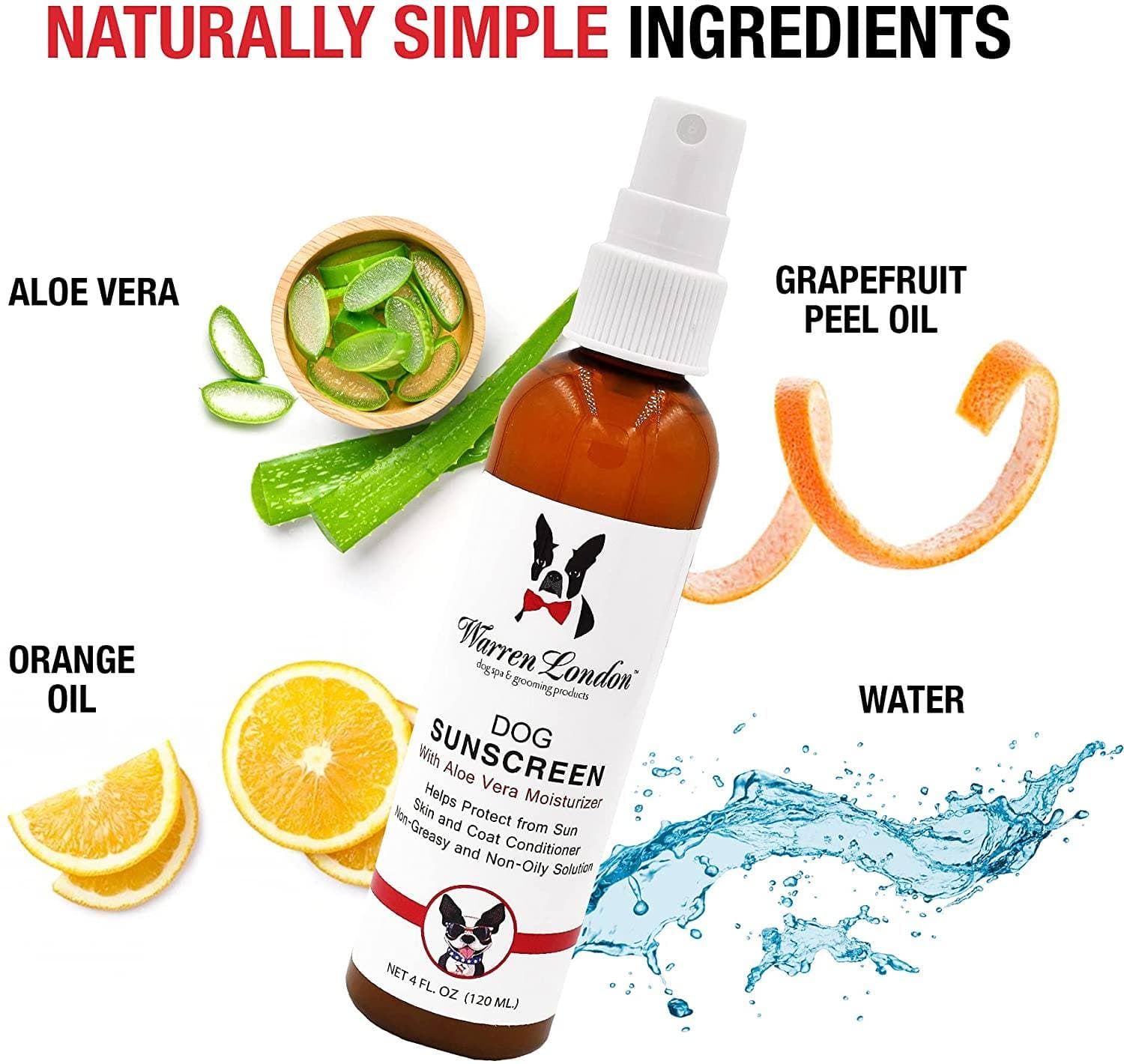 Warren London Spa Product Dog Sunscreen With Aloe Vera Moisturizer