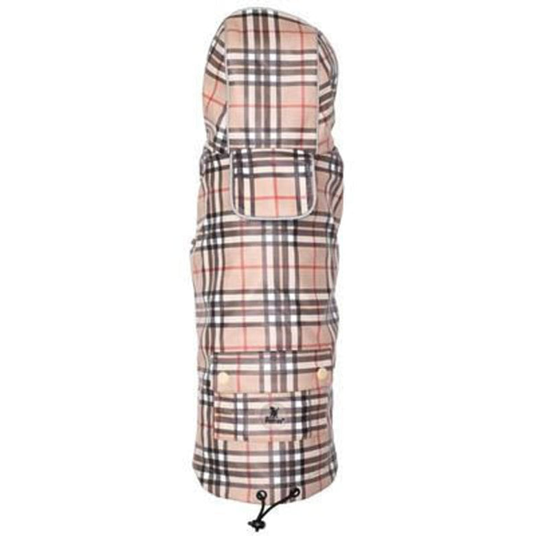 The Worthy Dog Jackets XS Tan Plaid London Dog Raincoat