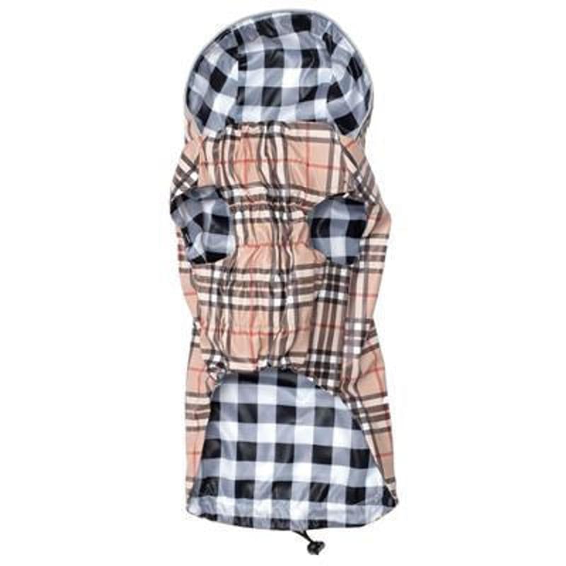 The Worthy Dog Jackets Tan Plaid London Dog Raincoat