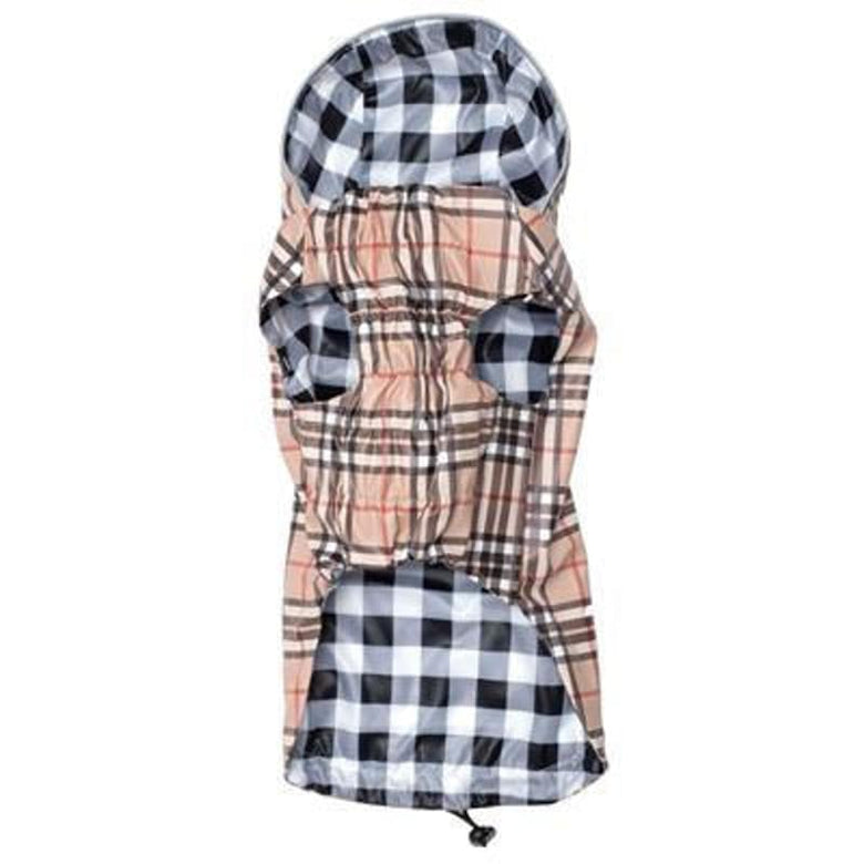The Worthy Dog Jackets Tan Plaid London Dog Raincoat