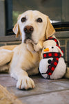 Home for the Holidays Blizzard Buddy Christmas Snowman Plush Squeak Dog Toy