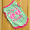 AE dog apparel Grn / XS Striped Total Flirt Dog Tee - 2 Colors
