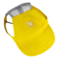 AE-GOUGOU Hats SM Tailup Breathable Mesh Baseball Pet Cap Yellow