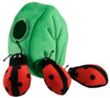 Burrow Ladybug in Leaf Interactive Plush Squeaky Dog Toy Set - 4 Pc